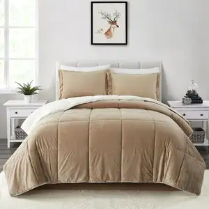 Photo of King Plush Microfiber Reversible Comforter Set