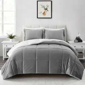 Photo of King Plush Microfiber Reversible Comforter Set