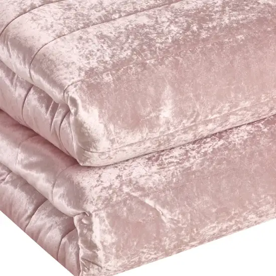 Blush King Polyester 180 Thread Count Washable Down Comforter Set Photo 5