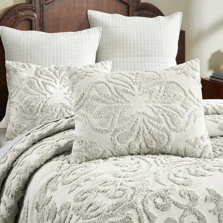 King Size 100-Percent Cotton Chenille 3-Piece Coverlet Bedspread Set Photo 4