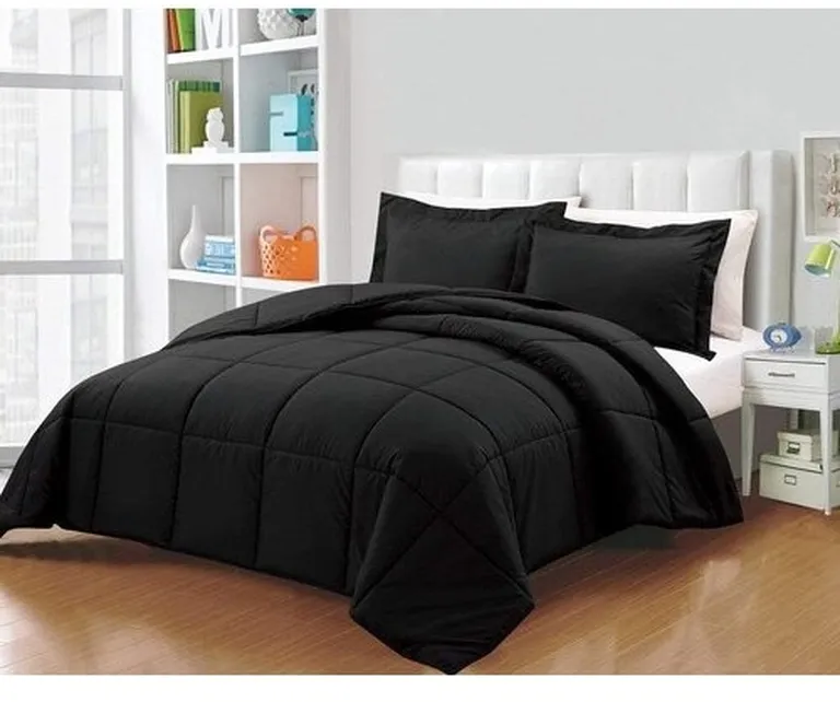 King Size Reversible Microfiber Down Alternative Comforter Set Photo 2