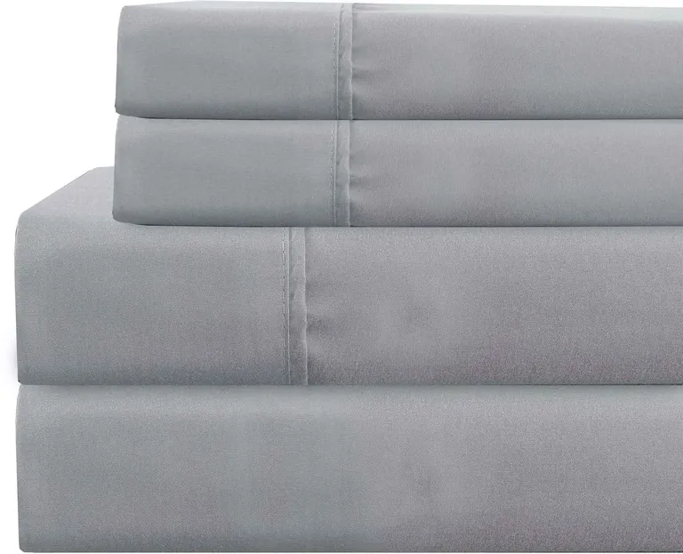 Lanester 4 Piece Deep Pocket King Size Microfiber Sheet Set The Urban Port, Gray Photo 1