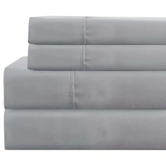 Lanester 4 Piece Deep Pocket King Size Microfiber Sheet Set The Urban Port, Gray Photo 1