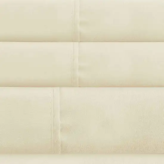 Lanester 3 Piece Polyester Twin Size Sheet Set The Urban Port, Cream Photo 2