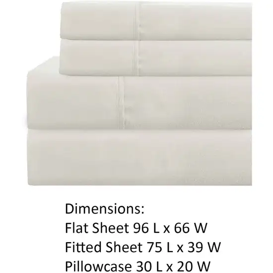 Lanester 3 Piece Polyester Twin Size Sheet Set The Urban Port, White Photo 3