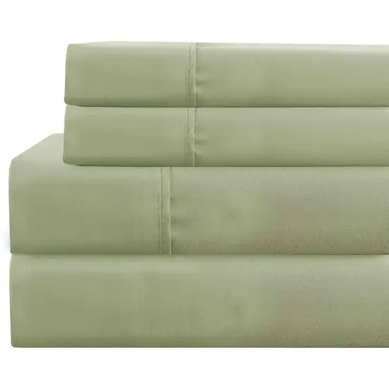 Lanester 4 Piece Queen Size Deep Pocket Sheet Set The Urban Port, Sage Green Photo 1