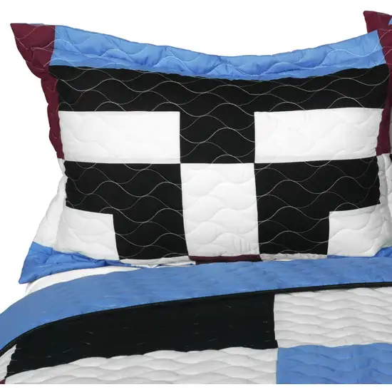 Lazy Weekend Time -  3PC Vermicelli - Quilted Patchwork Quilt Set (Full/Queen Size) Photo 1