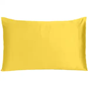 Photo of Lemon Dreamy Set Of 2 Silky Satin Queen Pillowcases