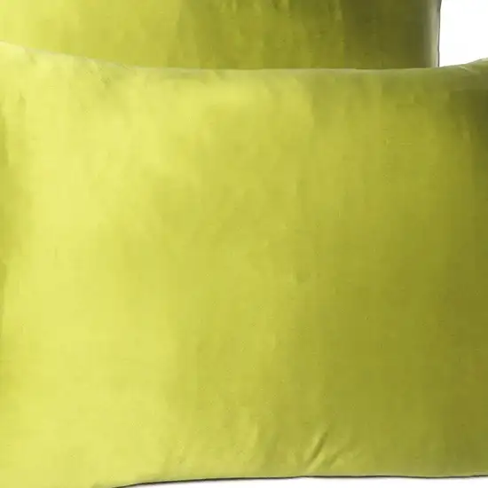 Lemongrass Dreamy Set Of 2 Silky Satin King Pillowcases Photo 6