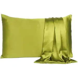 Photo of Lemongrass Dreamy Set Of 2 Silky Satin King Pillowcases