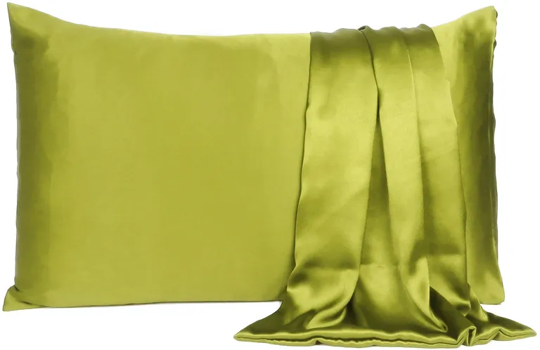 Lemongrass Dreamy Set Of 2 Silky Satin King Pillowcases Photo 1