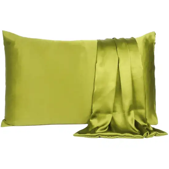 Lemongrass Dreamy Set Of 2 Silky Satin King Pillowcases Photo 1