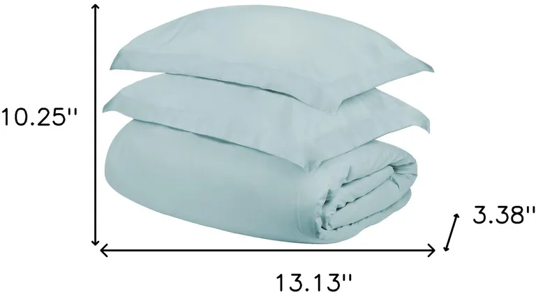 Queen Cotton Blend 400 Thread Count Washable Duvet Cover Set Photo 5