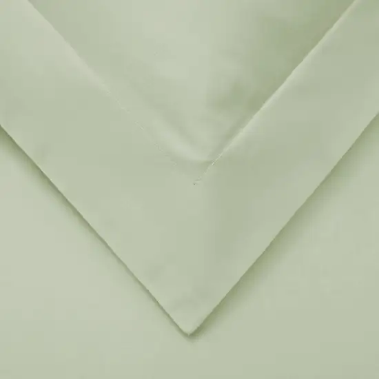 Light Green Queen Cotton Blend 1000 Thread Count Washable Duvet Cover Set Photo 3