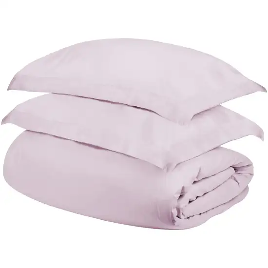 Lilac King Cotton Blend 400 Thread Count Washable Duvet Cover Set Photo 1