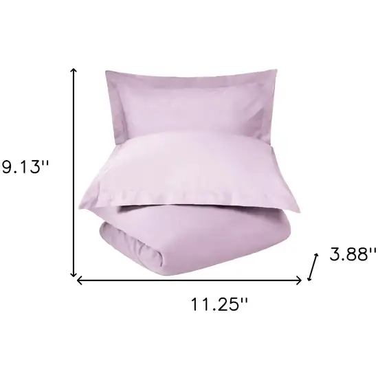 Lilac King 100% Cotton 300 Thread Count Washable Duvet Cover Set Photo 6