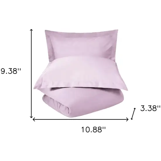 Lilac Queen 100% Cotton 300 Thread Count Washable Duvet Cover Set Photo 6