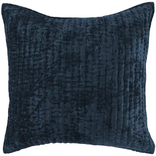 Lipa 26 Inch Square Hand Stitched Euro Pillow Sham, Rayon Velvet Photo 1