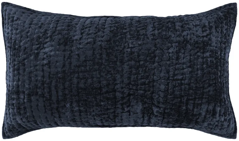 Lipa 20 x 36 Hand Stitched Lumbar King Pillow Sham, Rayon Velvet Photo 1