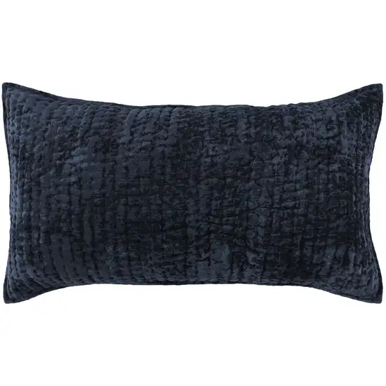 Lipa 20 x 36 Hand Stitched Lumbar King Pillow Sham, Rayon Velvet Photo 1