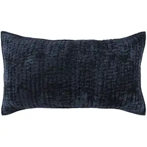 Photo of Lipa 20 x 36 Hand Stitched Lumbar King Pillow Sham, Rayon Velvet