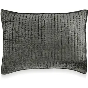 Photo of Lipa 20 x 26 Hand Stitched Standard Pillow Sham, Velvet, Quilted