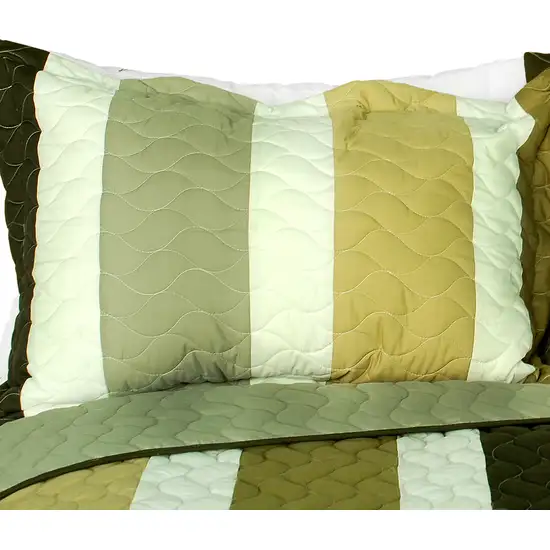 Lost in the Dream  -  3PC Vermicelli-Quilted Patchwork Quilt Set (Full/Queen Size) Photo 2
