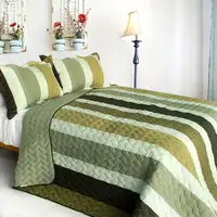 Photo of Lost in the Dream - 3PC Vermicelli-Quilted Patchwork Quilt Set (Full/Queen Size)