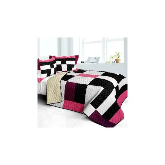 Love For A Child -  3PC Vermicelli - Quilted Patchwork Quilt Set (Full/Queen Size) Photo Swatch