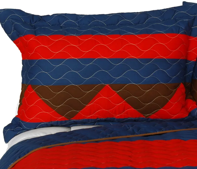 Love Westlife - 3PC Vermicelli-Quilted Patchwork Quilt Set (Full/Queen Size) Photo 2