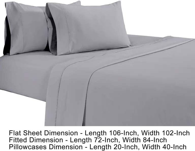 Matt 4 Piece California King Bed Sheet Set, Soft Organic Cotton Photo 5