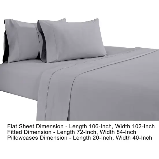 Matt 4 Piece California King Bed Sheet Set, Soft Organic Cotton Photo 5