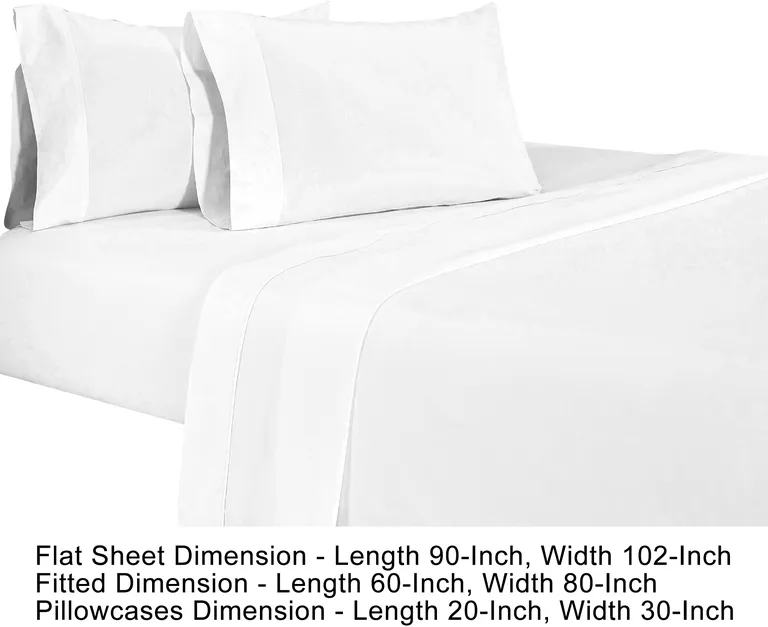 Matt 4 Piece Queen Bed Sheet Set, Soft Organic Cotton Photo 5