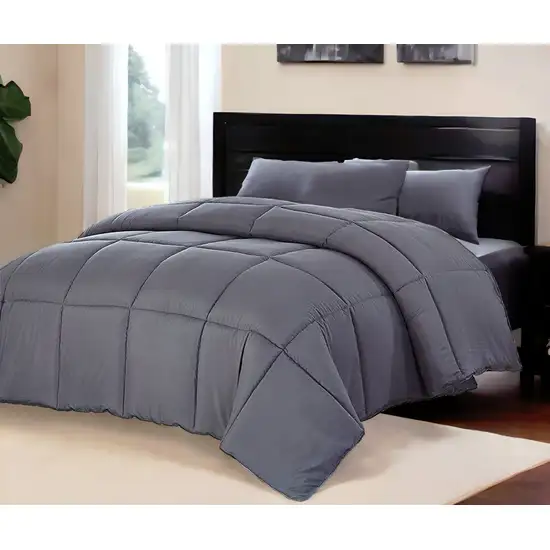 Dark Gray  Polyester Thread Count Down Alternative Comforter Photo 2