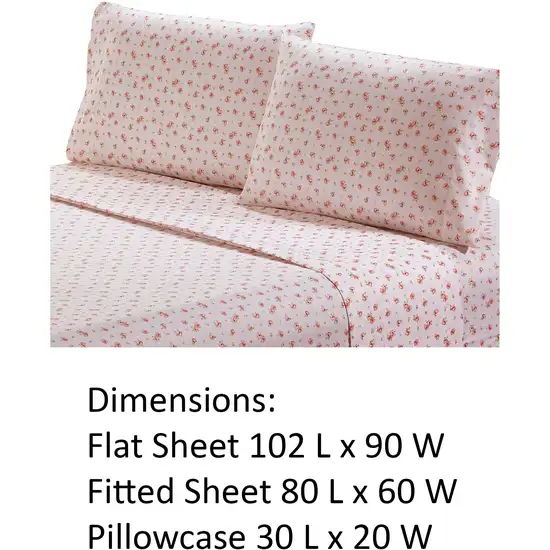 Melun 4 Piece Queen Size Rose Pattern Sheet Set The Urban Port Photo 5