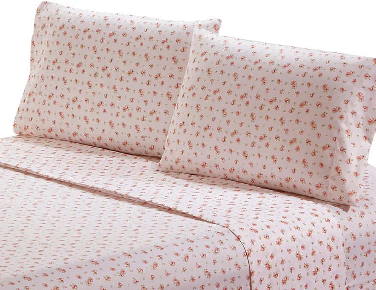 Melun 3 Piece Twin Size Sheet Set with Rose sketch The Urban Port Photo 4