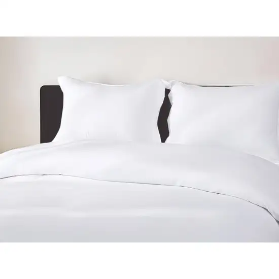 White  Microfiber 1400 Thread Count Washable Duvet Cover Set Photo 1