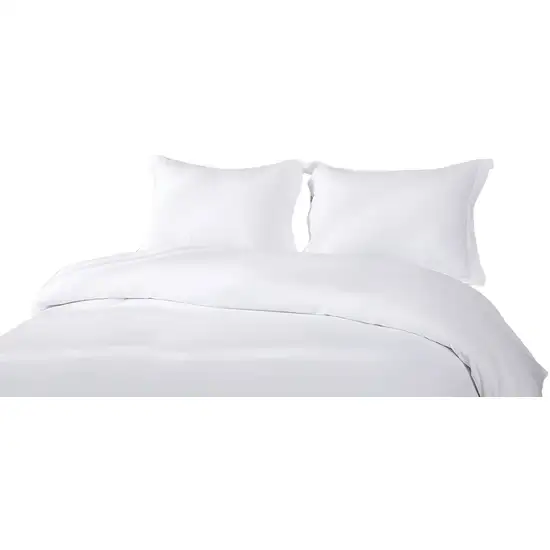 White  Microfiber 1400 Thread Count Washable Duvet Cover Set Photo 3