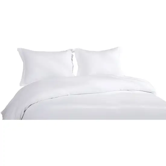 White  Microfiber 1400 Thread Count Washable Duvet Cover Set Photo 4