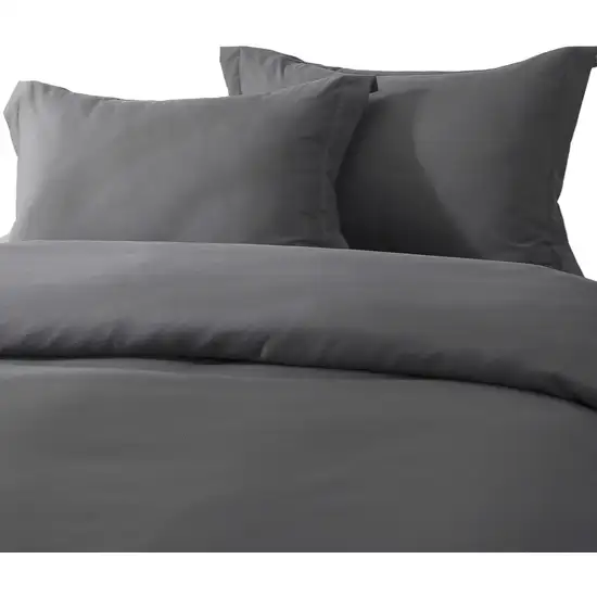 Dark Slate Gray  Microfiber 1400 Thread Count Washable Duvet Cover Set Photo 3