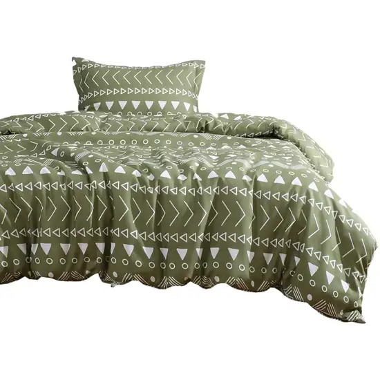 Sage  Microfiber 1400 Thread Count Washable Duvet Cover Set Photo 3