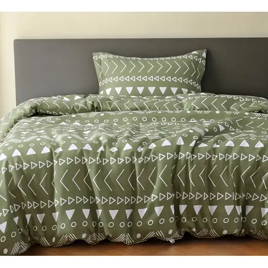 Sage  Microfiber 1400 Thread Count Washable Duvet Cover Set Photo 1