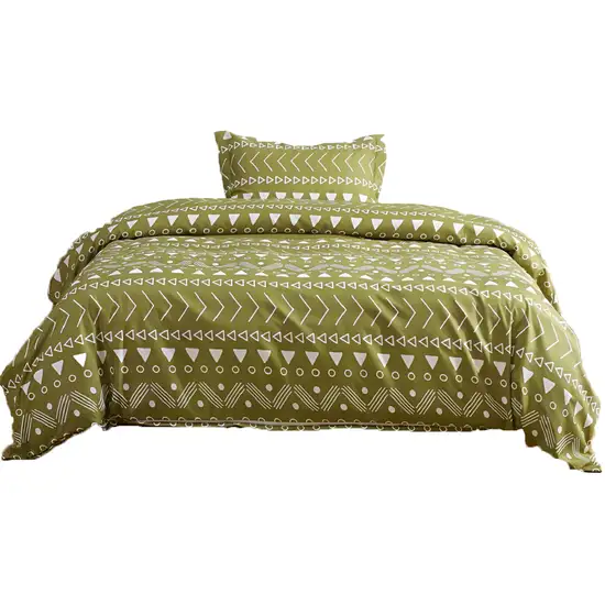 Sage  Microfiber 1400 Thread Count Washable Duvet Cover Set Photo 3