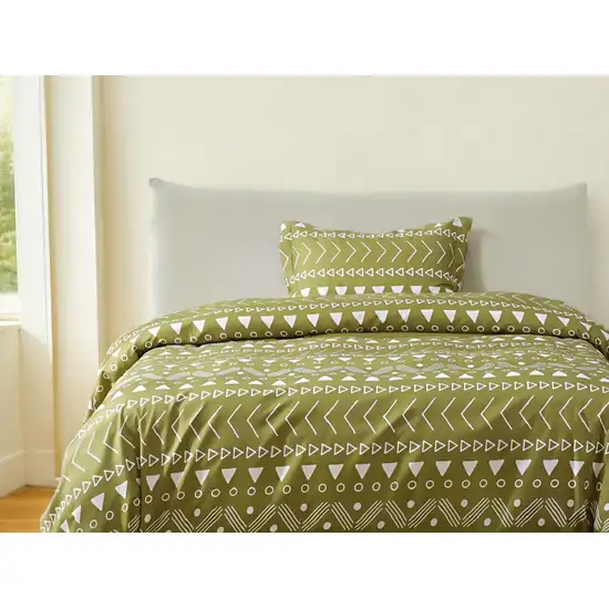 Sage  Microfiber 1400 Thread Count Washable Duvet Cover Set Photo 2