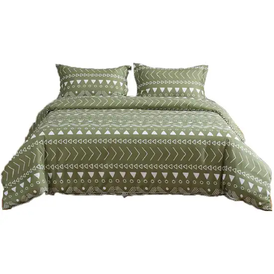 Sage  Microfiber 1400 Thread Count Washable Duvet Cover Set Photo 4