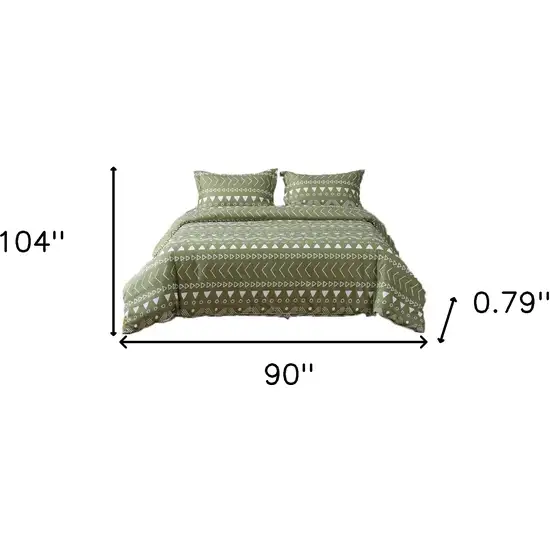 Sage  Microfiber 1400 Thread Count Washable Duvet Cover Set Photo 6