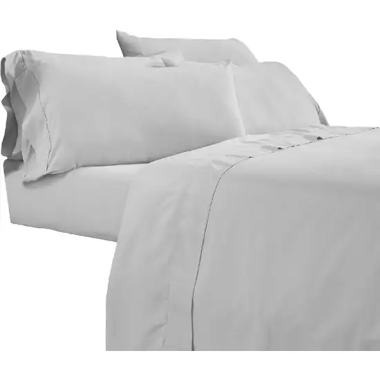 Minka 6 Piece Full Bed Sheet Set, Soft Antimicrobial Microfiber, Gray Photo 1