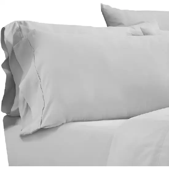 Minka 6 Piece Full Bed Sheet Set, Soft Antimicrobial Microfiber, Gray Photo 2