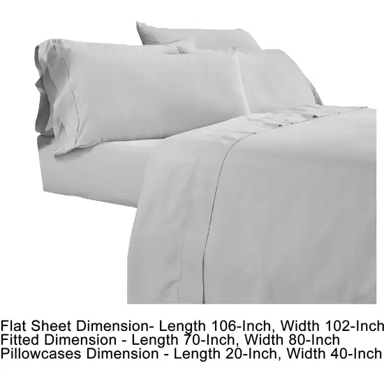 Minka 6 Piece King Bed Sheet Set, Soft Antimicrobial Microfiber, Gray Photo 5