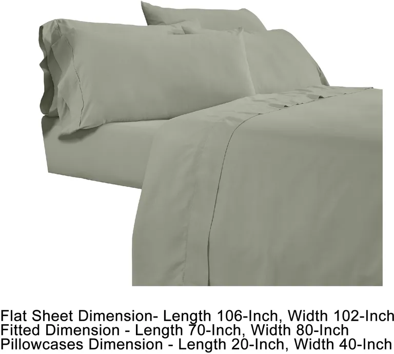 Minka 6 Piece King Bed Sheet Set, Soft Antimicrobial Microfiber, Green Photo 5